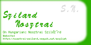 szilard nosztrai business card